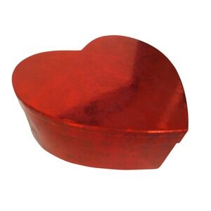 Just For You Glossy Red Heart Gift Box Reflective Wedding Favor Bouquet Romance